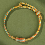 Five - Color Feng Shui Knot Bracelet — Traditional Lucky Rope Charm for Protection & Good Fortune - YellowTibet Art