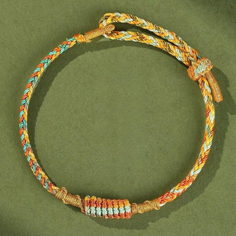 Five - Color Feng Shui Knot Bracelet — Traditional Lucky Rope Charm for Protection & Good Fortune - YellowTibet Art