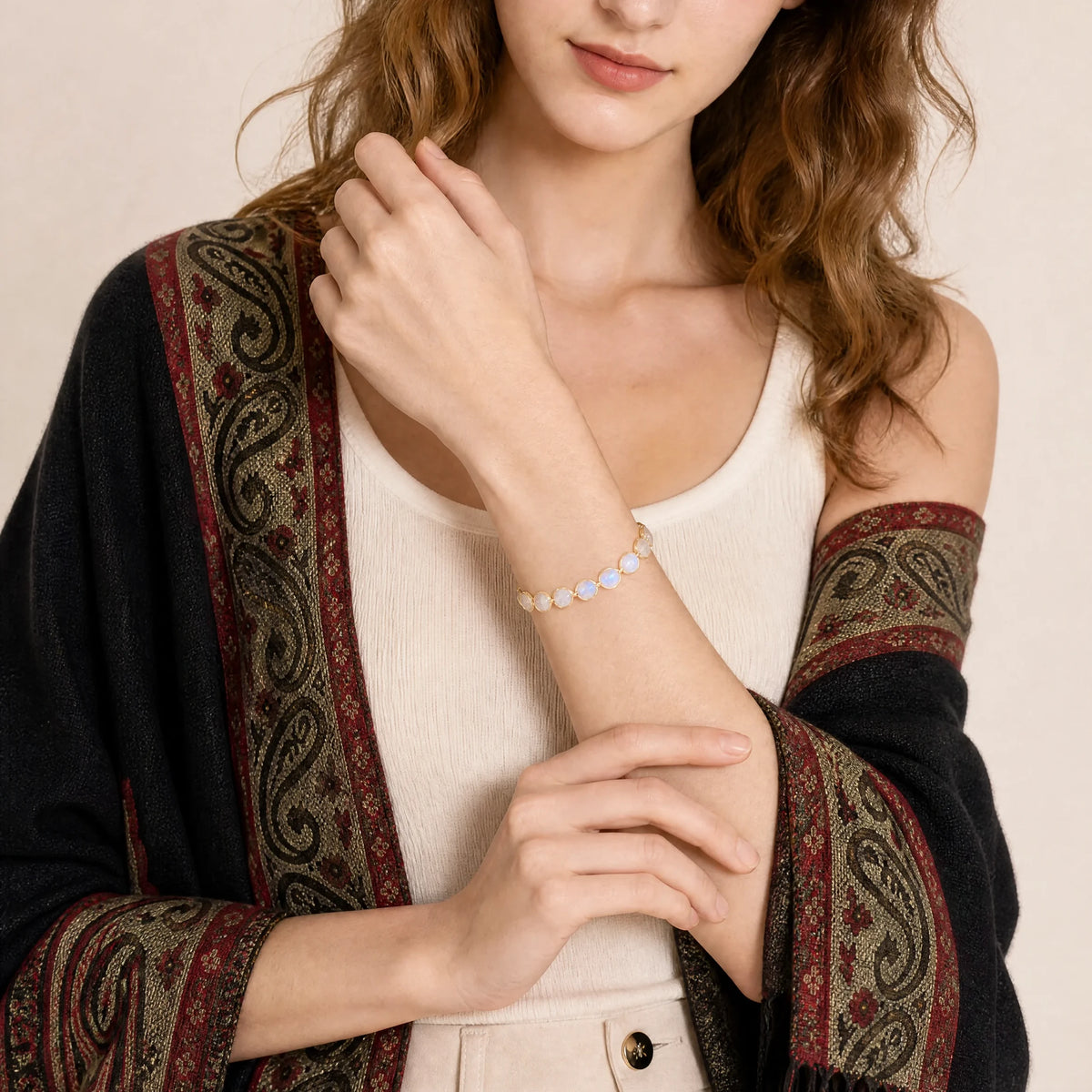 14k-gold-filled-blue-flash-moonstone-bracelet-model-a-outfit-a-fashion-02