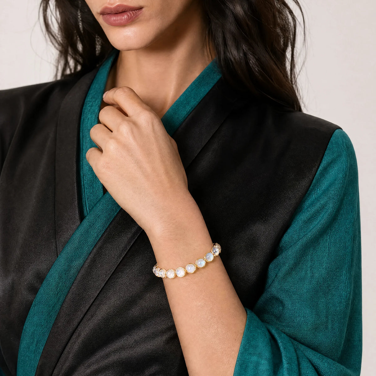 14k-gold-filled-blue-flash-moonstone-bracelet-model-b-outfit-b-fashion-02