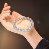 Natural Blue Moonstone Bracelet 8mm — Collector-Grade Crystal with Ice-Clear Glow Tibet Art