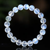 Natural Blue Moonstone Bracelet 8mm — Collector-Grade Crystal with Ice-Clear Glow Tibet Art