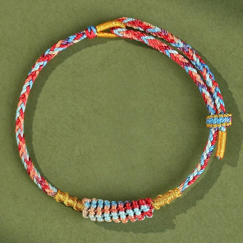 Five - Color Feng Shui Knot Bracelet — Traditional Lucky Rope Charm for Protection & Good Fortune - BlueTibet Art
