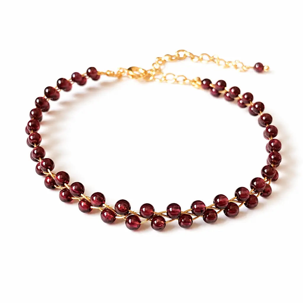 Tibet Art Garnet Double Strand Bracelet - Passion & Love Tibet Art