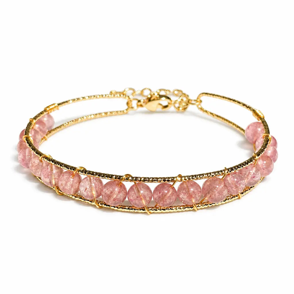 Tibet Art 14K Gold-Filled Gemstone Wire Wrap Bracelet Tibet Art