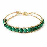 Tibet Art 14K Gold-Filled Gemstone Wire Wrap Bracelet Tibet Art