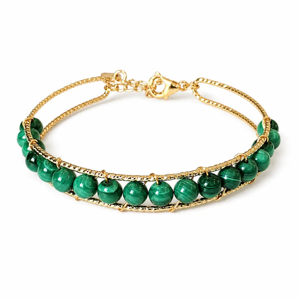 Tibet Art 14K Gold-Filled Gemstone Wire Wrap Bracelet Tibet Art