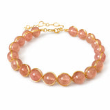 Tibet Art 14K Gold-Filled Gemstone Wire Wrap Bracelet Tibet Art