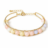 Tibet Art 14K Gold-Filled Gemstone Wire Wrap Bracelet Tibet Art