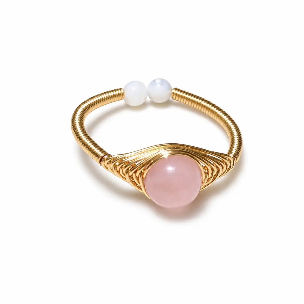 Tibet Art Multi Stone Wire Wrap Ring - Choose Your Energy Tibet Art