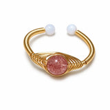 Tibet Art Multi Stone Wire Wrap Ring - Choose Your Energy Tibet Art