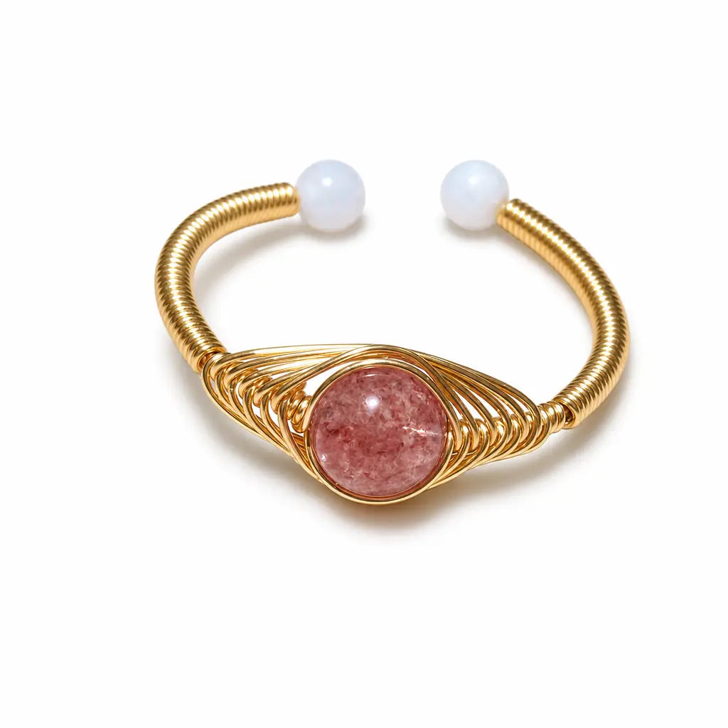 Tibet Art Multi Stone Wire Wrap Ring - Choose Your Energy Tibet Art