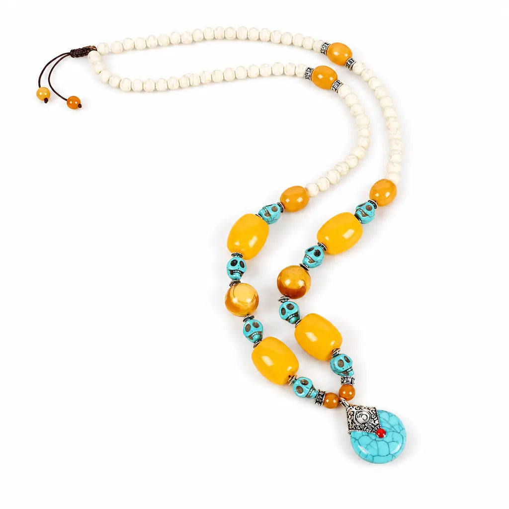 Tibet Art Tibetan Dzi-Style Necklace - Protection & Style Tibet Art