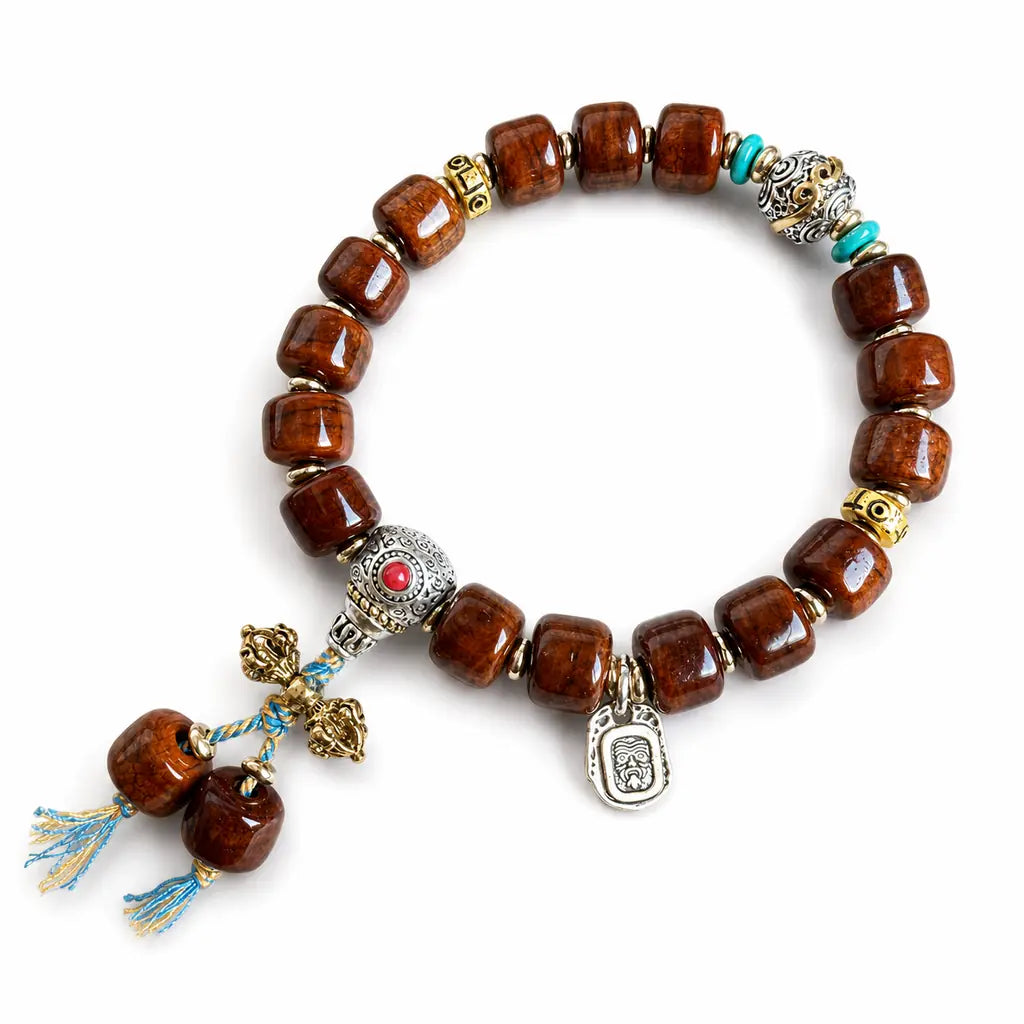 Tibet Art Bone & Antler Bracelet - Tibetan Symbol Collection Tibet Art