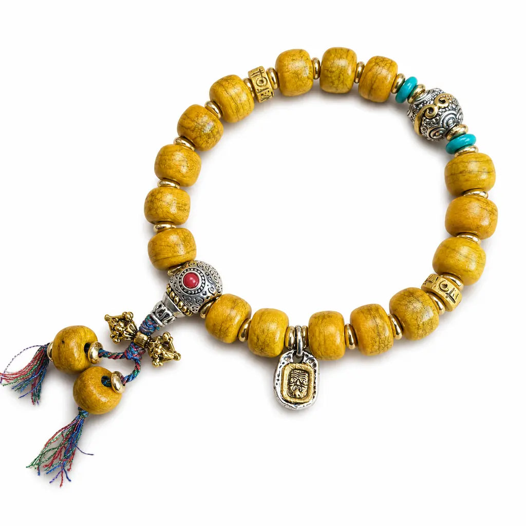 Tibet Art Bone & Antler Bracelet - Tibetan Symbol Collection Tibet Art