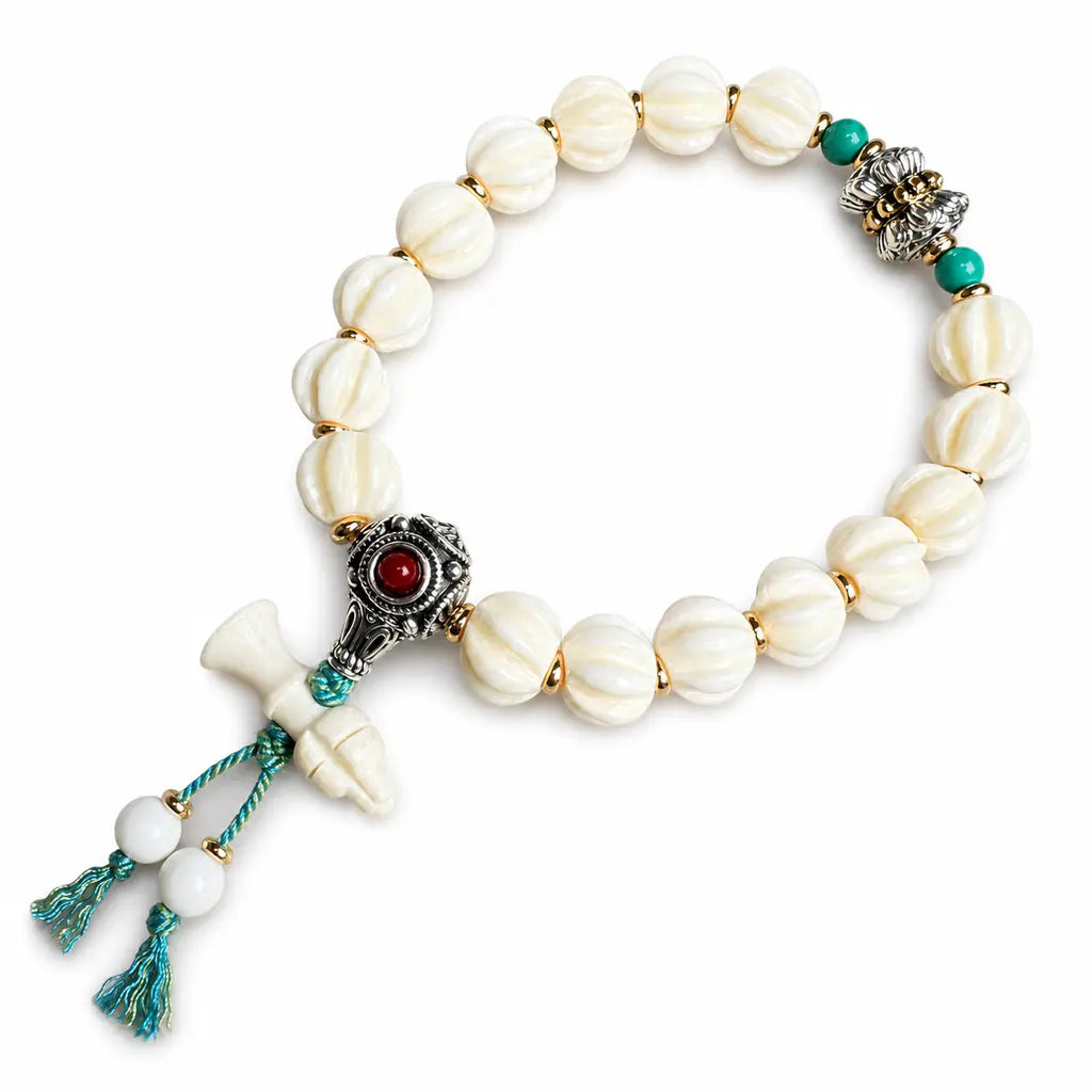 Tibet Art Bone & Antler Bracelet - Tibetan Symbol Collection Tibet Art