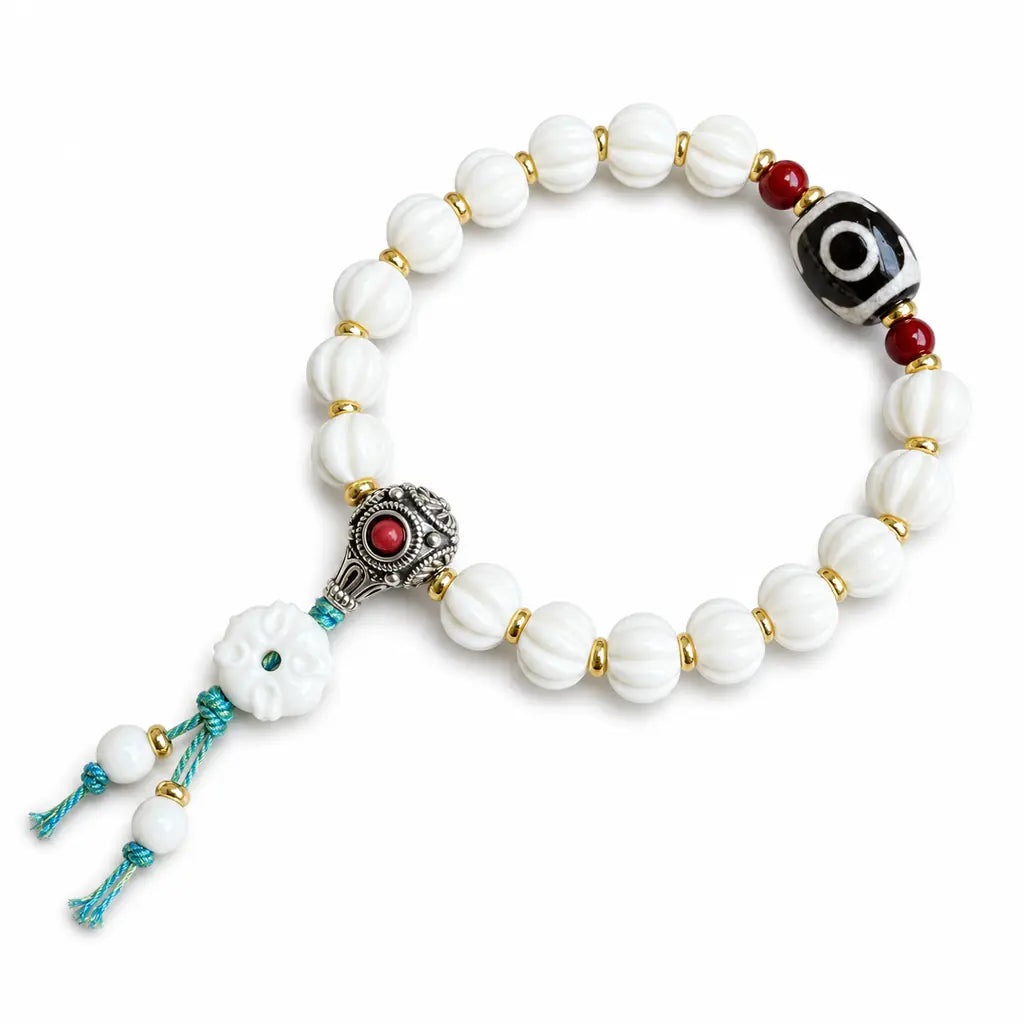 Tibet Art Bone & Antler Bracelet - Tibetan Symbol Collection Tibet Art