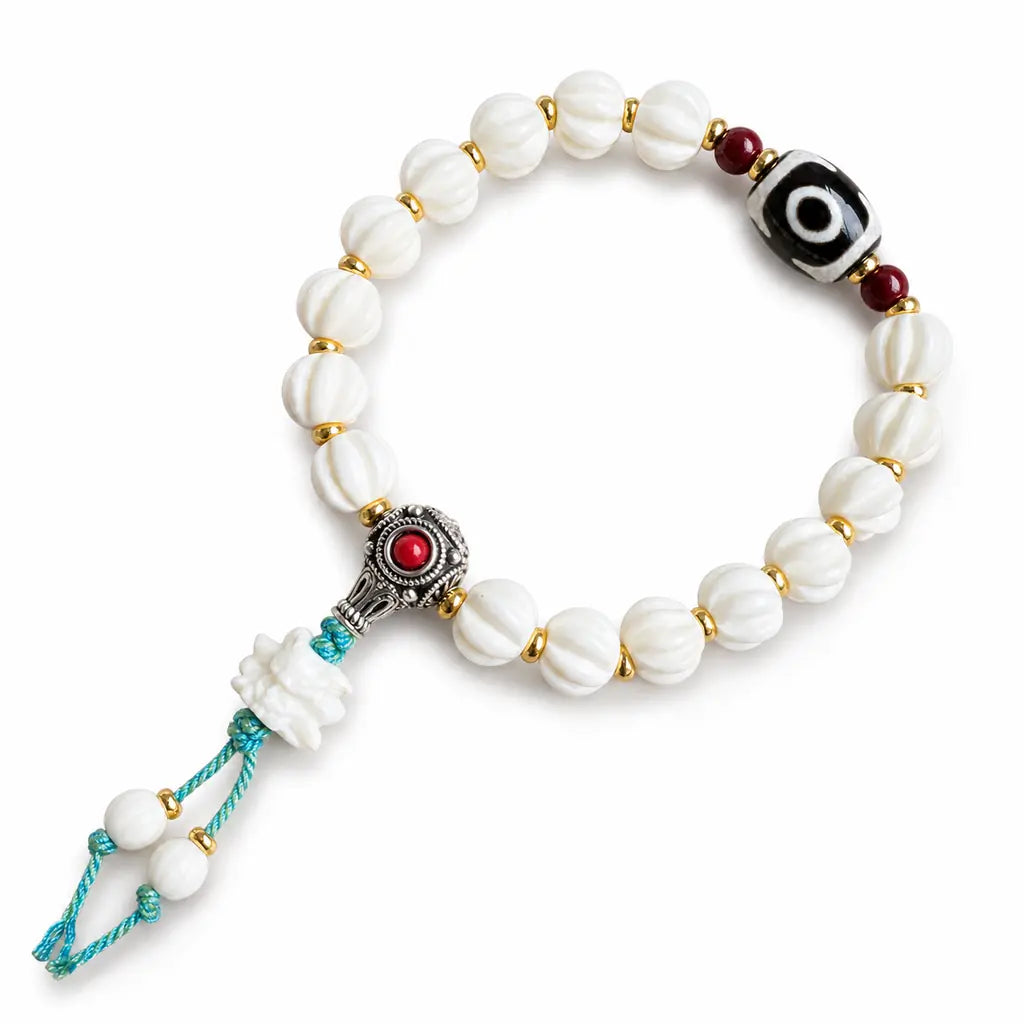 Tibet Art Bone & Antler Bracelet - Tibetan Symbol Collection Tibet Art