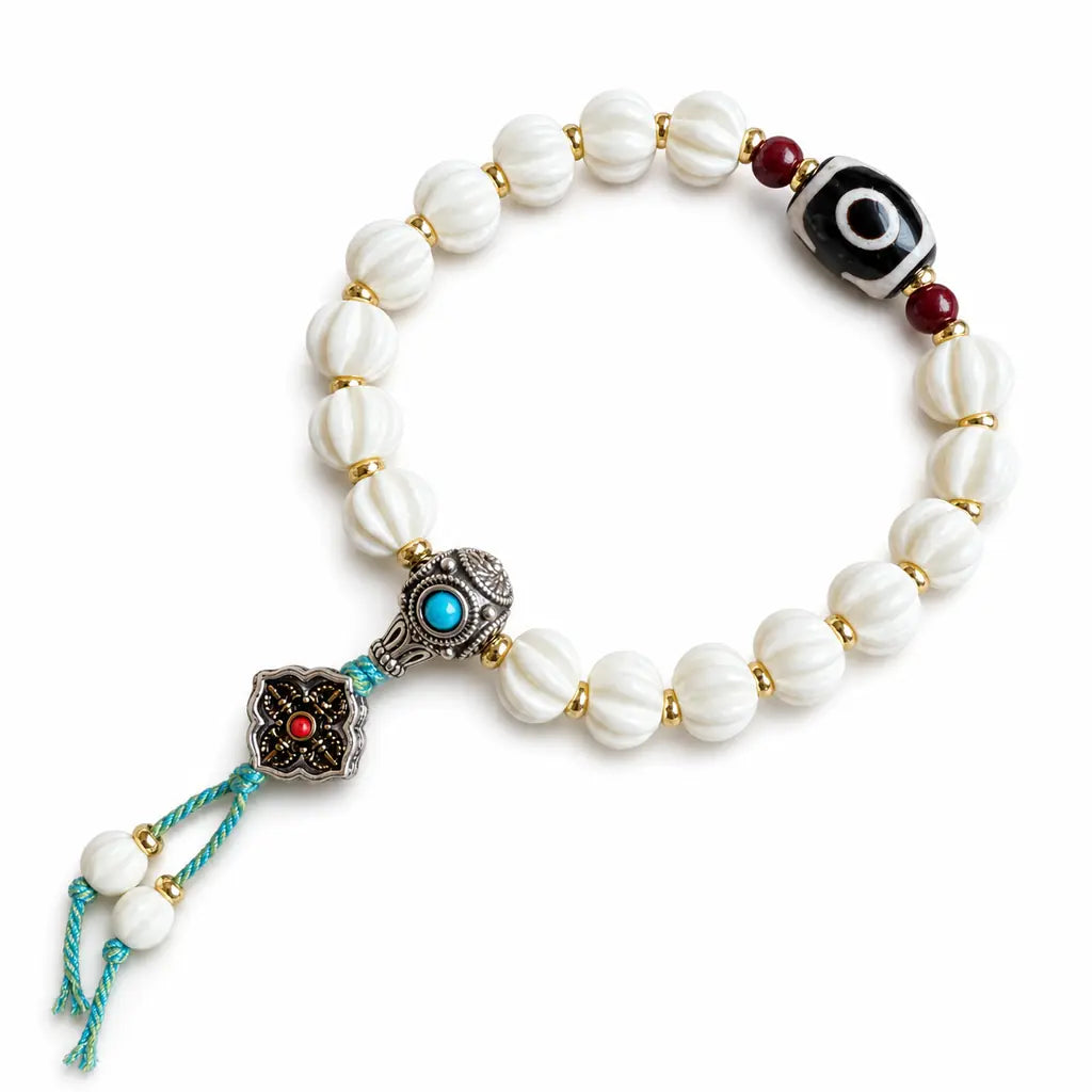 Tibet Art Bone & Antler Bracelet - Tibetan Symbol Collection Tibet Art