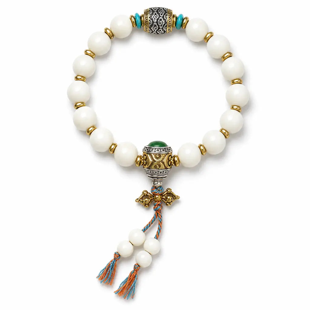 Tibet Art Bone & Antler Bracelet - Tibetan Symbol Collection Tibet Art