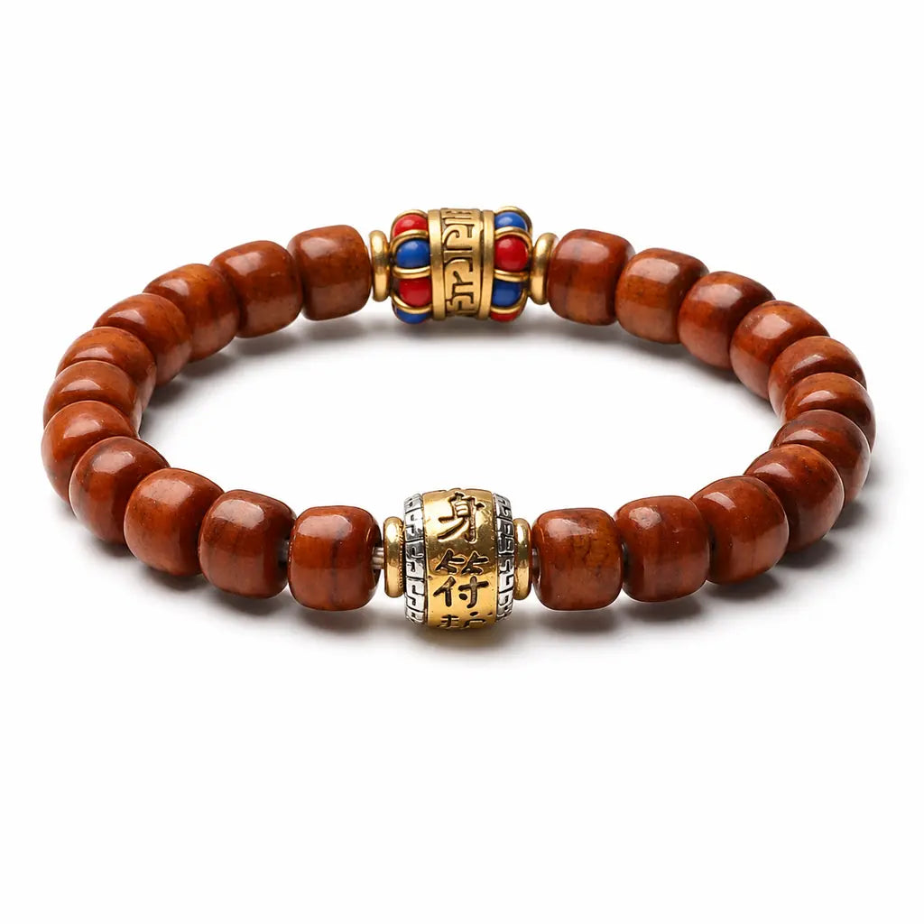 Tibet Art Yak Bone Mantra Bracelet - Peace & Protection Tibet Art
