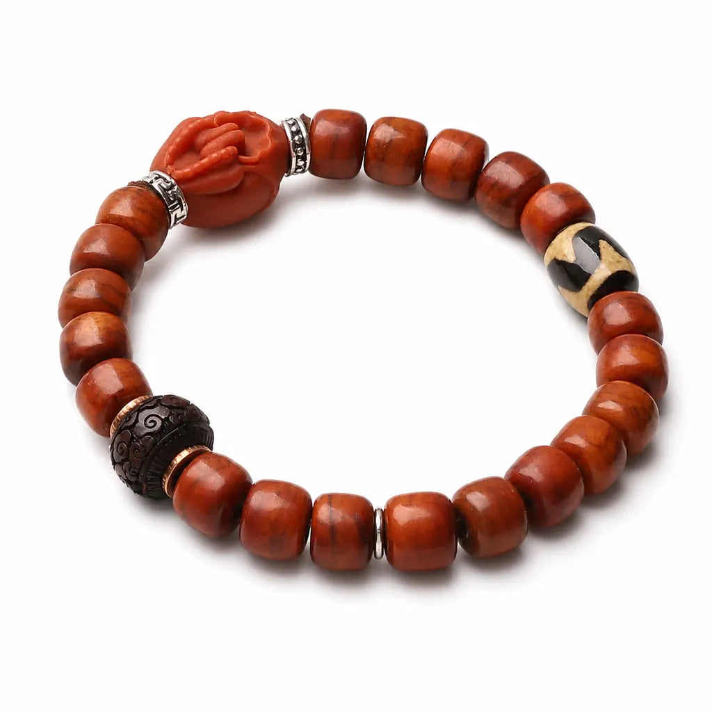 Tibet Art Yak Bone Mantra Bracelet - Peace & Protection Tibet Art