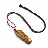 Tibet Art Agarwood Faceless Buddha Pendant - Lotus & Sutras Tibet Art