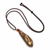 Tibet Art Agarwood Faceless Buddha Pendant - Lotus & Sutras Tibet Art