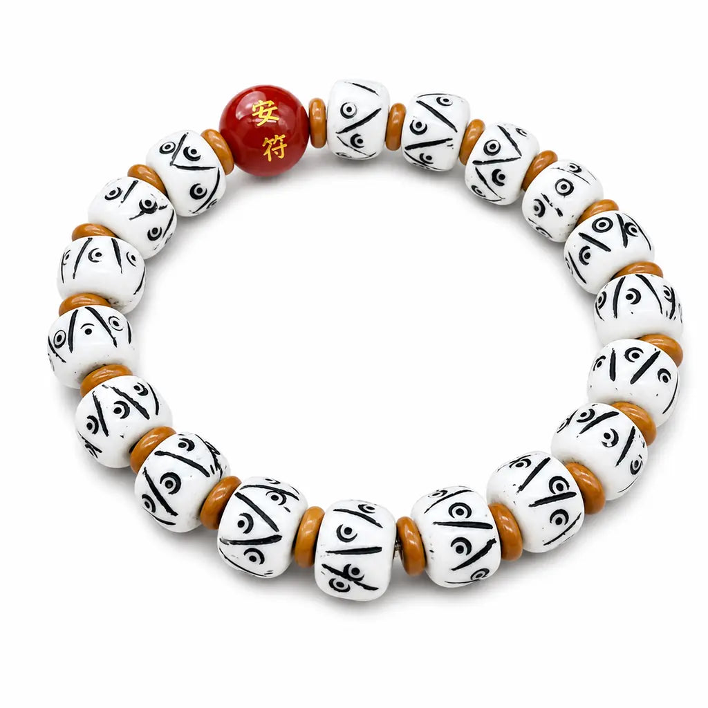 Tibet Art Yak Bone Bracelet - Plain Barrel Bead Series Tibet Art