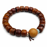 Tibet Art Yak Bone Spacer Bracelet - Bodhi, Dzi & Cinnabar Tibet Art