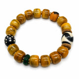 Tibet Art Yak Bone Dzi Bracelet - Auspicious Symbol Series Tibet Art