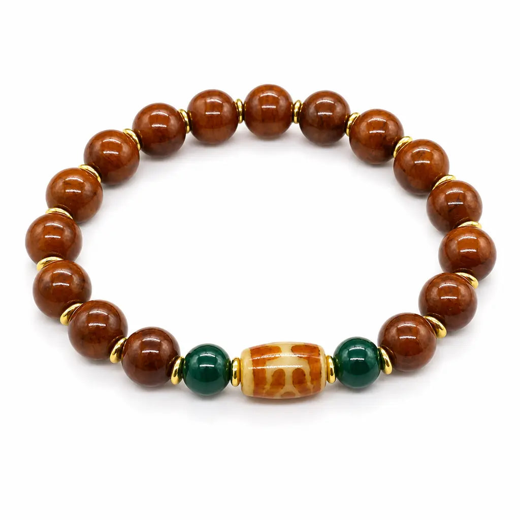 Tibet Art Yak Bone Dzi Bracelet - Auspicious Symbol Series Tibet Art