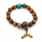 Tibet Art Yak Bone Charm Bracelet - Lotus, Pixiu & Gourd Tibet Art