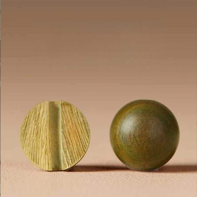 Green Sandalwood Mala Bracelet with Cinnabar & Agate — Natural Wood Beads for Grounding & Intention Tibet Art