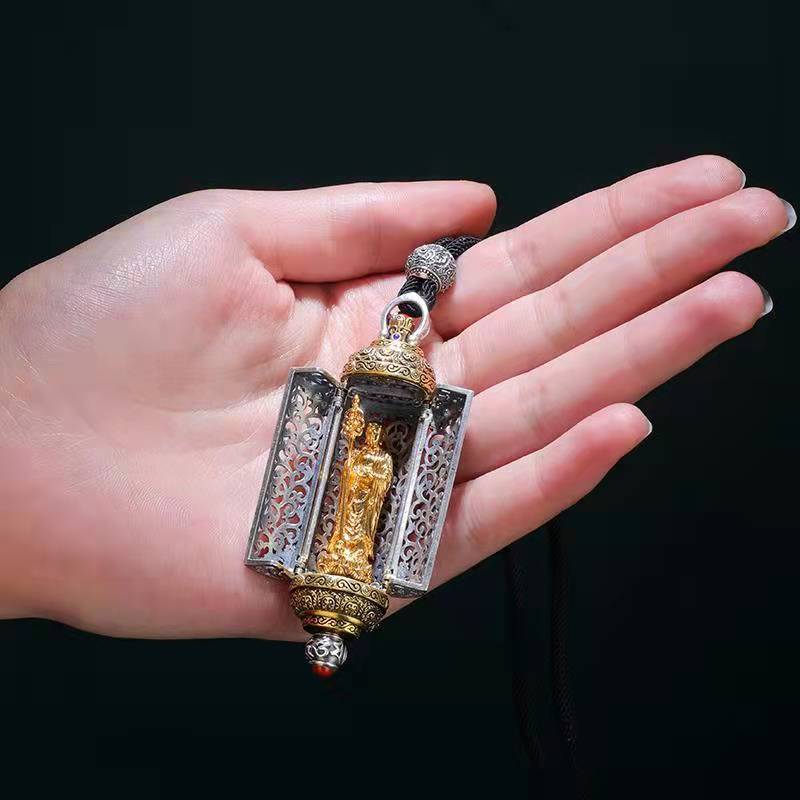 Tibet Art Ksitigarbha Ghau Box Pendant - Protection