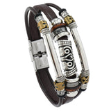 Vintage Leather Talisman Bracelet