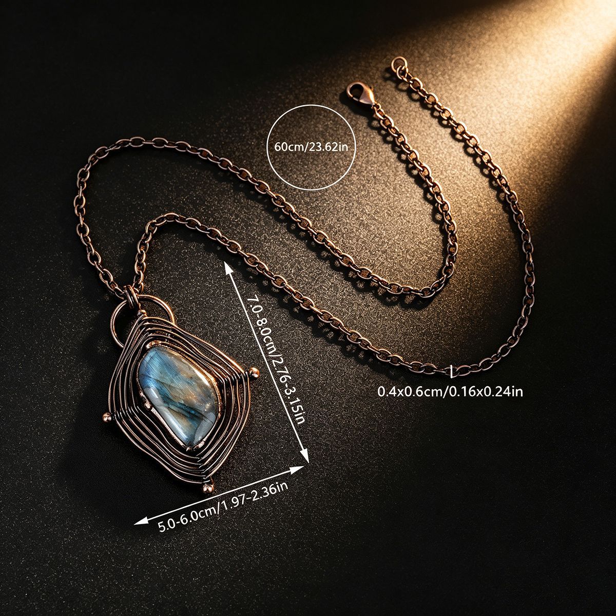 Labradorite Web Necklace