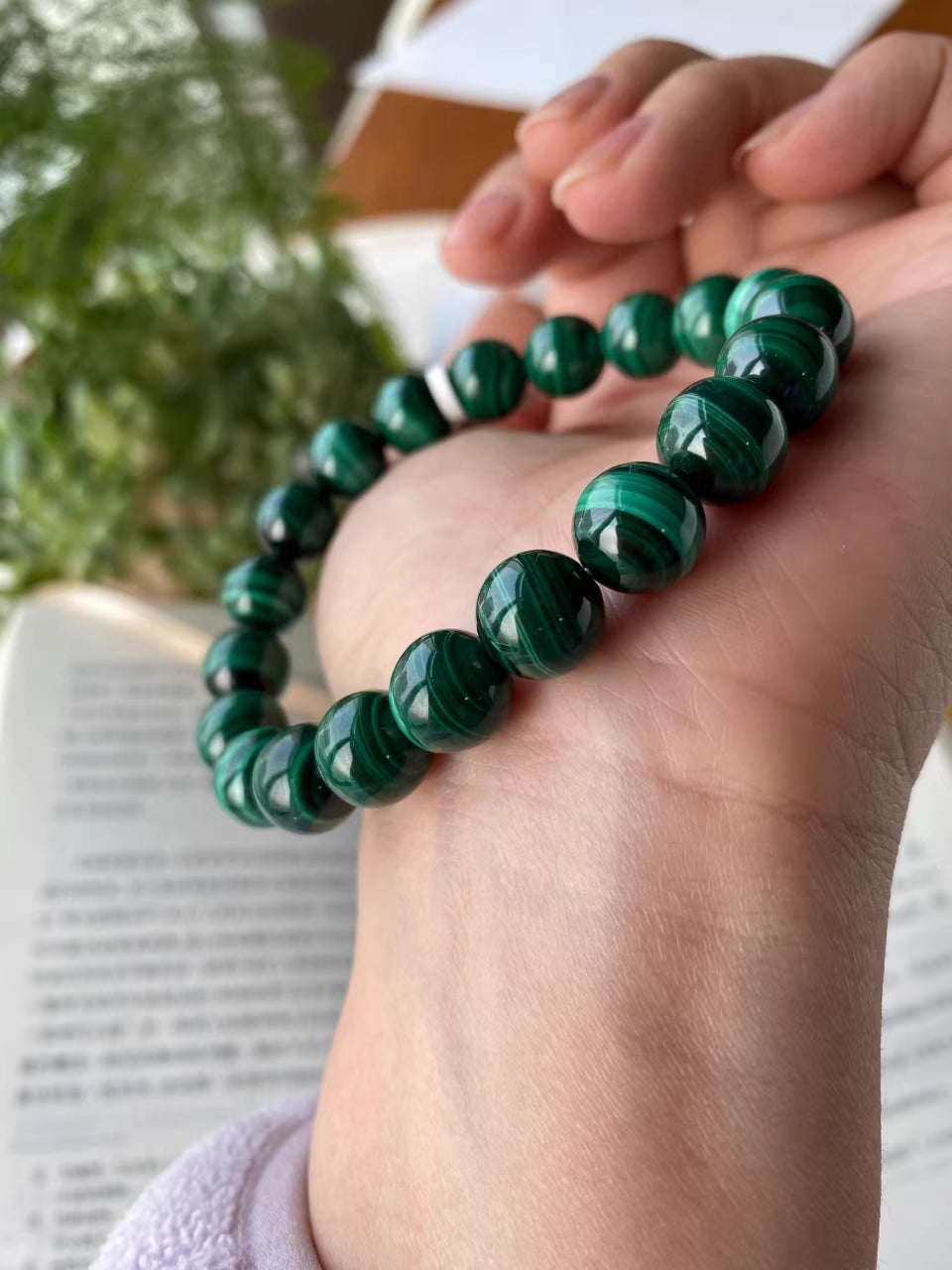 Natural Malachite Bracelet — Wealth & Good Fortune - Tibet Art