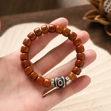 Pulsera de hueso de yak Dzi de tres ojos