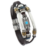 Vintage Leather Talisman Bracelet