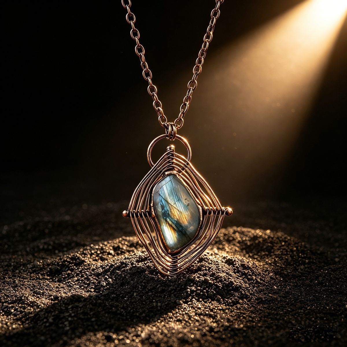 Labradorite Web Necklace