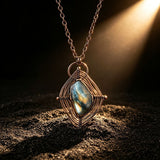 Labradorite Web Necklace