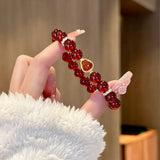Pulsera de Buda guardián con cuentas rojas