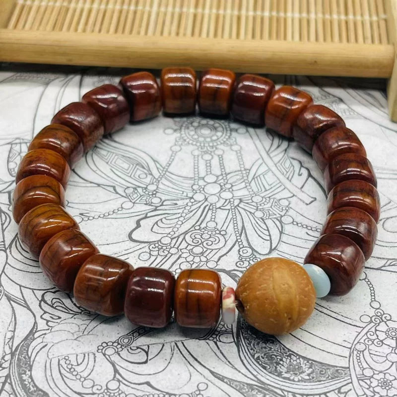 Pulsera de hueso de yak con semillas de Bodhi ojo de fénix