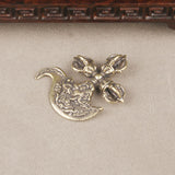 Tibet Art Crossed Vajra & Kartika Brass Keychain - Protection