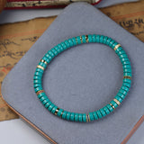 Pulsera de discos de turquesa