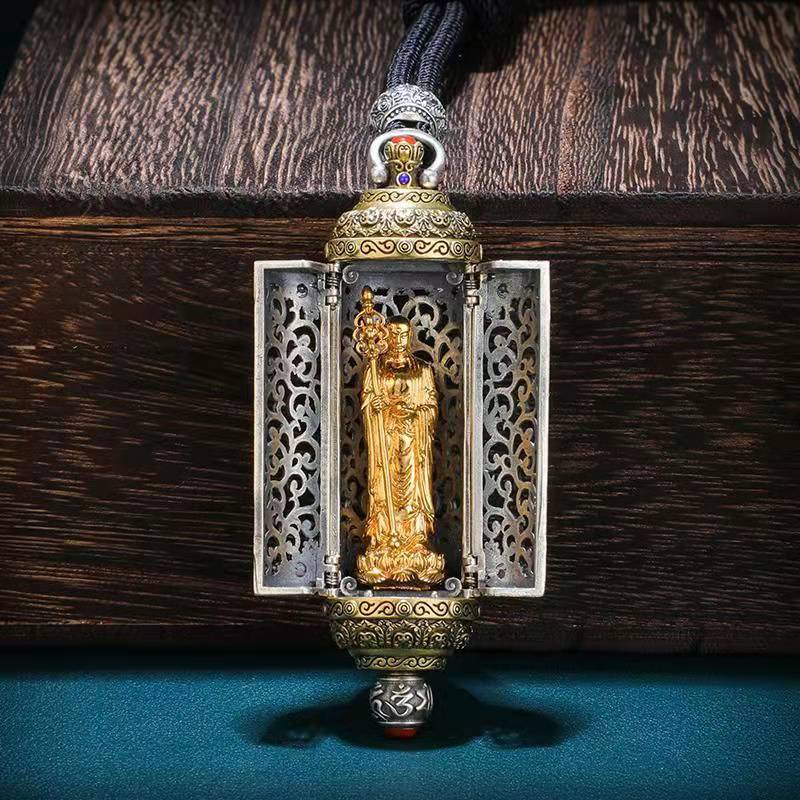 Tibet Art Ksitigarbha Ghau Box Pendant - Protection