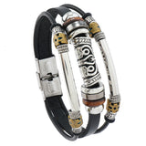 Vintage Leather Talisman Bracelet
