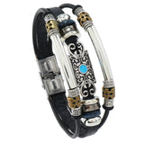Vintage Leather Talisman Bracelet