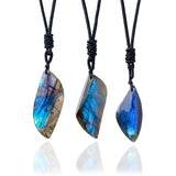 Labradorite Leaf Pendant